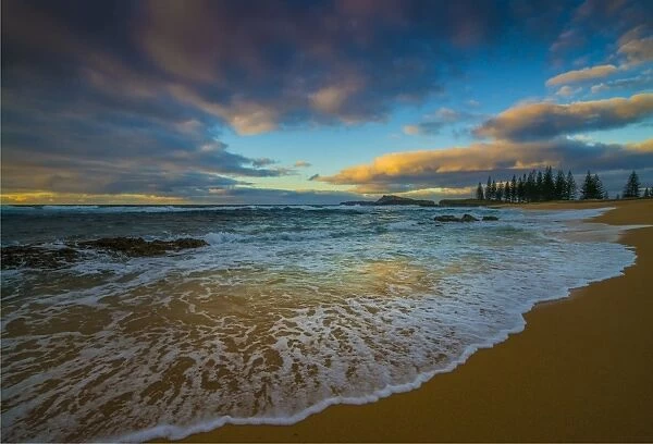 Dawn at Cemetery Bay, Norfolk Island, south pacific ocean
