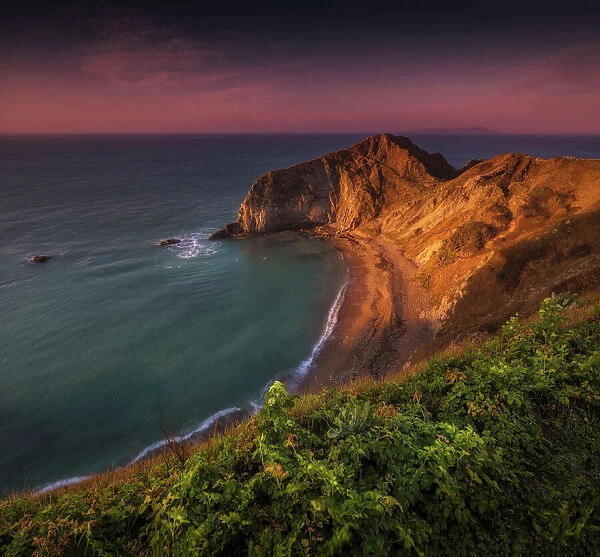 Dawn on the Jurassic coastline, Dorset, England, UK