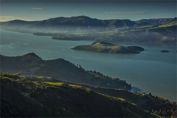 Dawn at Lyttelton harbour, South Island, New Zealand