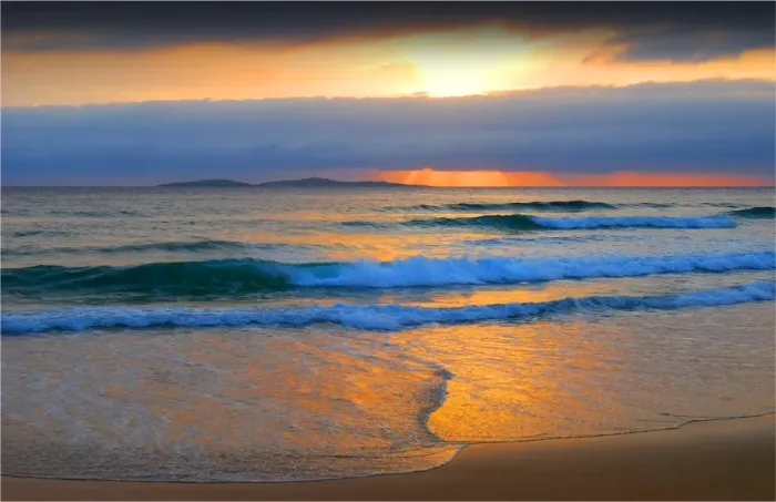 Framed Print : Dawn over Montague Island, central coast, New South Wales, Australia