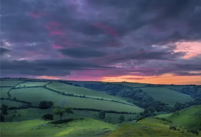 Framed Print : Dawn near combe Martin Framed Print : Dawn near combe Martin