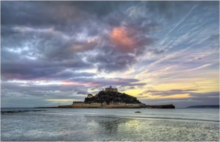 Framed Print : Dawn, St. Michaels Mount, Penzance, Cornwall, England Framed Print : Dawn, St. Michaels Mount, Penzance, Cornwall, England