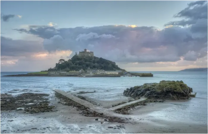 Framed Print : Dawn, St. Michaels Mount, Penzance, Cornwall, England