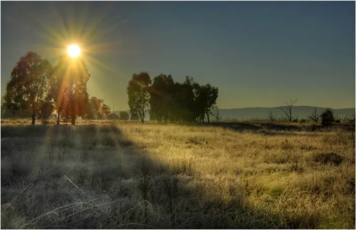 Framed Print : Dawn at Winton near Benalla, Victoria, Australia