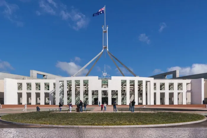 Framed Print : Daytime View Of Parliament House, Canberra, Australia Framed Print : Daytime View Of Parliament House, Canberra, Australia
