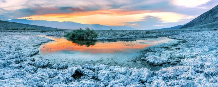 Framed Print : Death Valley Salt Sunset