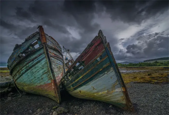 Framed Print : Derelict boats Framed Print : Derelict boats