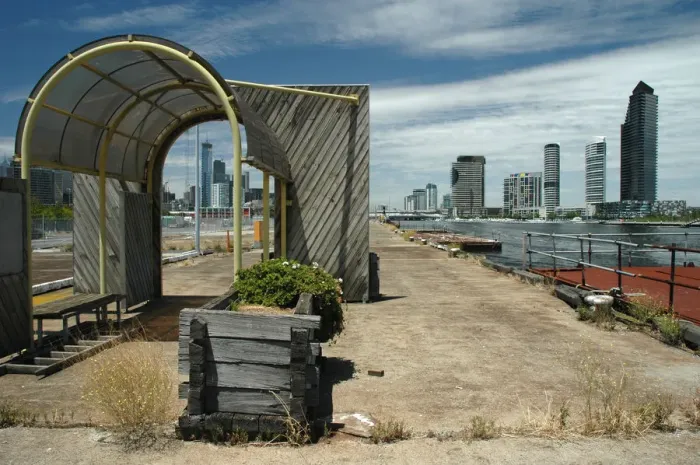 Framed Print : Derelict dock