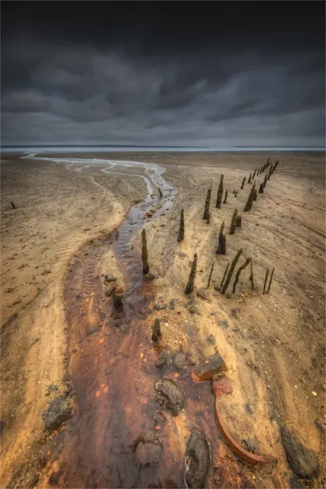 Framed Print : The derelict Queensferry jetty, Western-port bay, Victoria, Australia