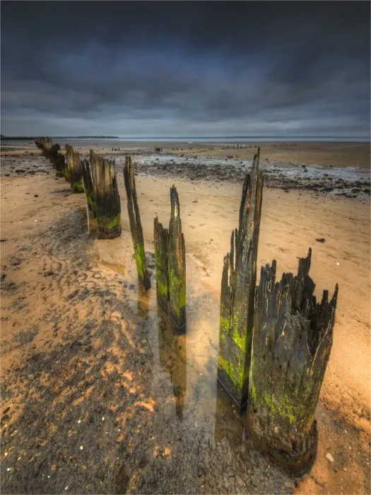 Framed Print : The derelict Queensferry jetty, Western-port bay, Victoria, Australia