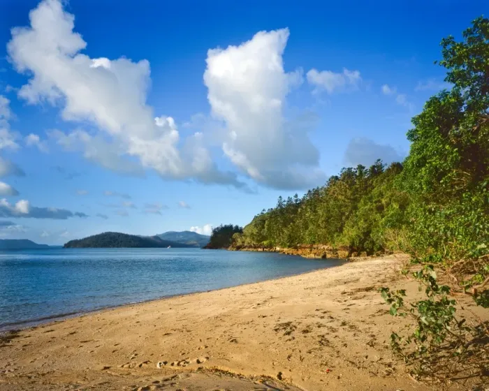 Framed Print : Deserted tropical beach in QLD Australia