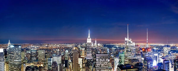 Detailed Panorama Of The Manhattan Skyline