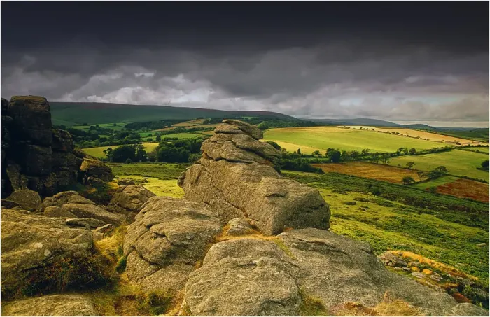 Framed Print : The Devon moors, England