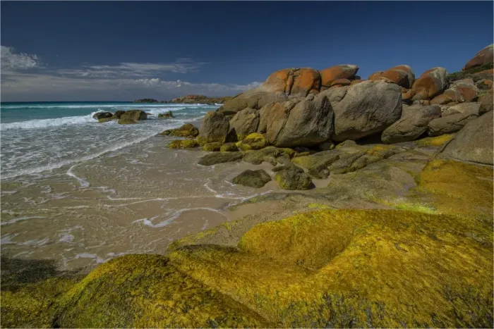 Framed Print : Disappointment Bay on the northern end of King Island, bass Strait, Tasmania Framed Print : Disappointment Bay on the northern end of King Island, bass Strait, Tasmania