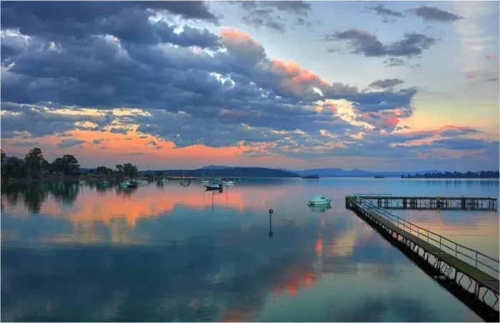 Framed Print : Dover, a small fishing village in the south of Tasmania