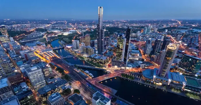 Framed Print : Downtown Melbourne at dusk Framed Print : Downtown Melbourne at dusk