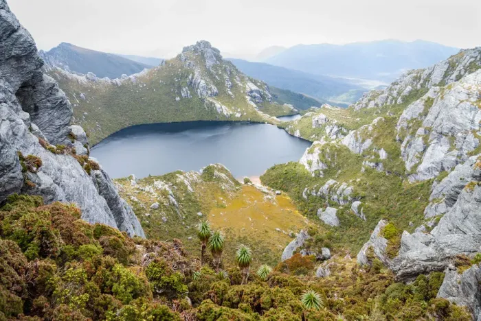 Framed Print : Dramatic Lake Oberon in Western Arthurs Tasmania Framed Print : Dramatic Lake Oberon in Western Arthurs Tasmania