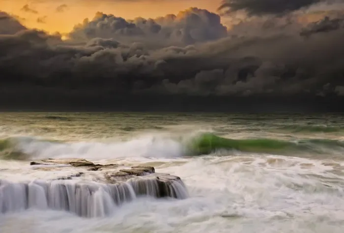 Framed Print : Dramatic seascape Framed Print : Dramatic seascape