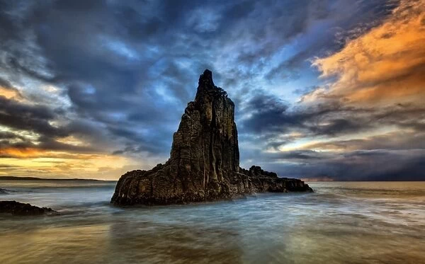 Dramatic seascape rock