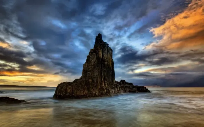 Framed Print : Dramatic seascape rock Framed Print : Dramatic seascape rock