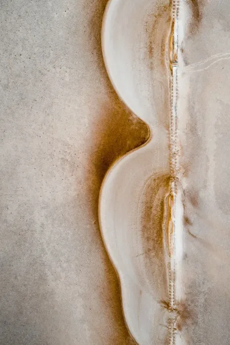Framed Print : Dried up salt lake as seen from above, South Australia Framed Print : Dried up salt lake as seen from above, South Australia