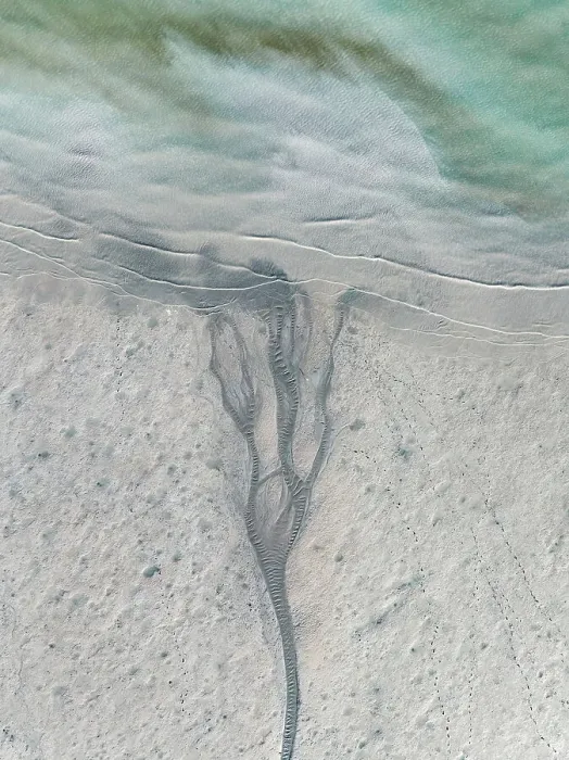 Framed Print : Drone image looking down on a stream of water flowing into Roebuck Bay at low tide, Broome, Western Australia, Australia Framed Print : Drone image looking down on a stream of water flowing into Roebuck Bay at low tide, Broome, Western Australia, Australia