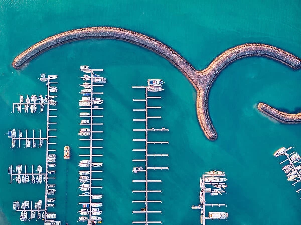 Drone photo of the Arlie beach port