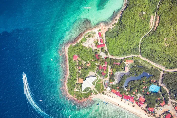 Framed Print : Drone photo of Koh lan island, Pattaya Framed Print : Drone photo of Koh lan island, Pattaya