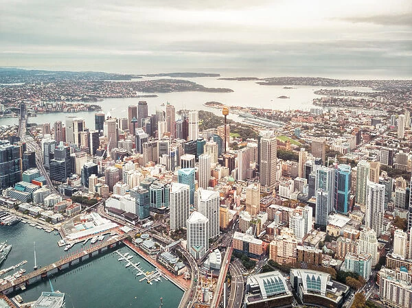 Drone photo of Sydney downtown