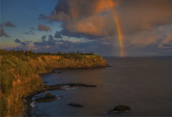 Framed Print : Duncombe bay Rainbow Framed Print : Duncombe bay Rainbow