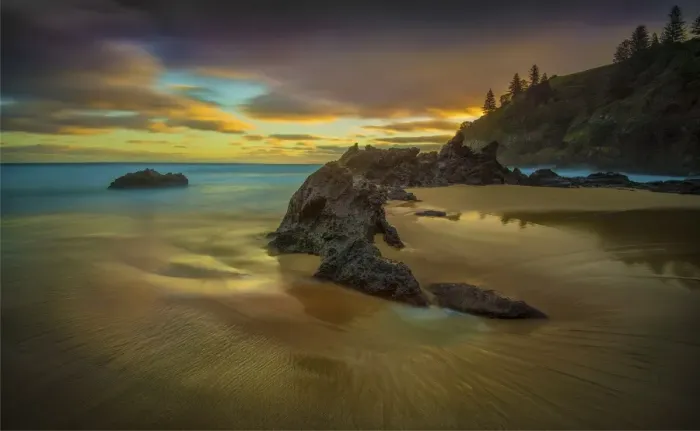 Framed Print : Dusk colours of Anson Bay