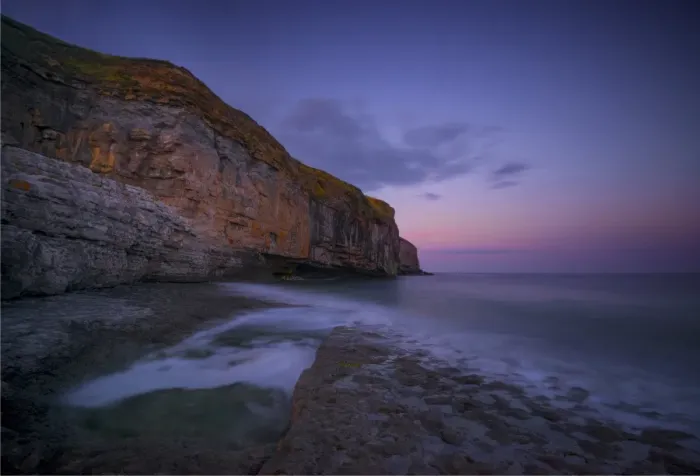 Framed Print : Dusk at Dancing Ledge Framed Print : Dusk at Dancing Ledge