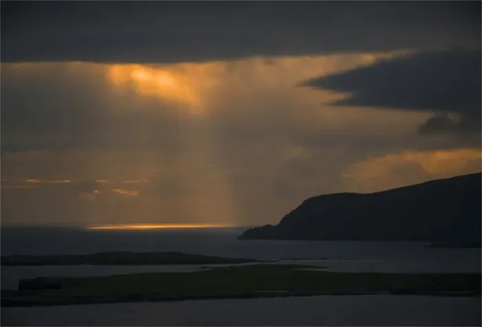 Framed Print : Dusk from Sumburgh head, Shetland Islands, Scotland Framed Print : Dusk from Sumburgh head, Shetland Islands, Scotland