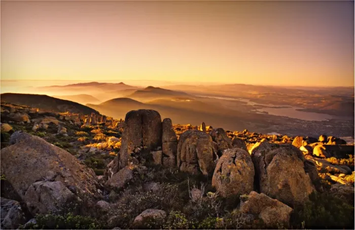 Framed Print : Dusk on the summit of mount Wellington, Hobart, Tasmania, Australia Framed Print : Dusk on the summit of mount Wellington, Hobart, Tasmania, Australia