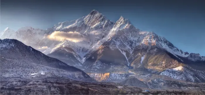 Framed Print : Early morning light on the Annapurna range, Himalayas, Nepal
