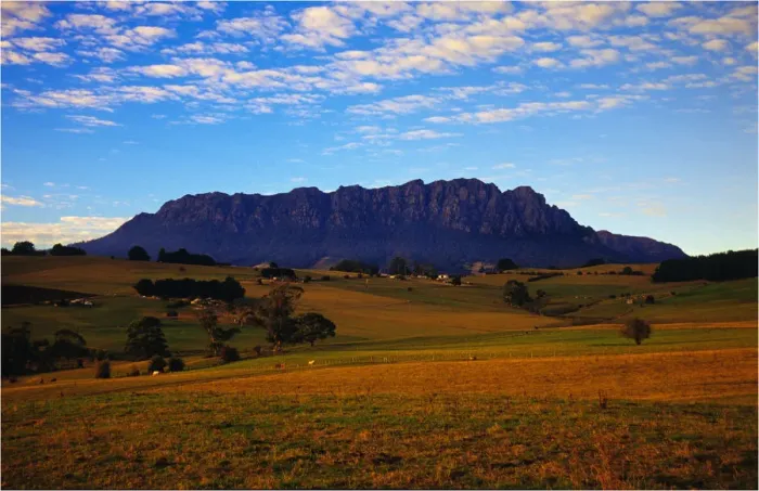 Framed Print : Early morning near mount Roland, Sheffield, Central Tasmania