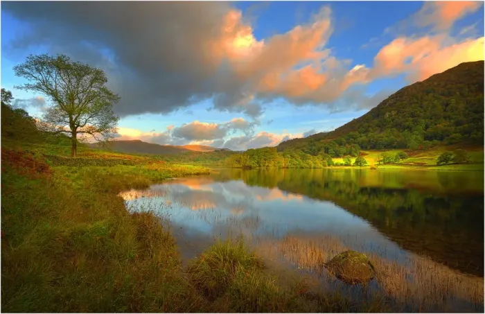 Framed Print : Early morning, Rydal water, Lakes district, England Framed Print : Early morning, Rydal water, Lakes district, England