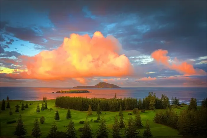 Framed Print : Early morning over Slaughter bay Framed Print : Early morning over Slaughter bay