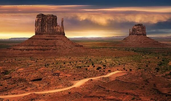 The East and West Mitten Buttes Of Monument Valley, Arizona-Utah, United States
