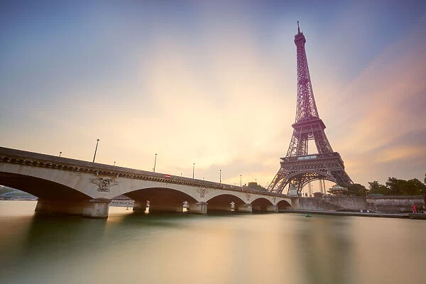 Eiffel tower long exposure