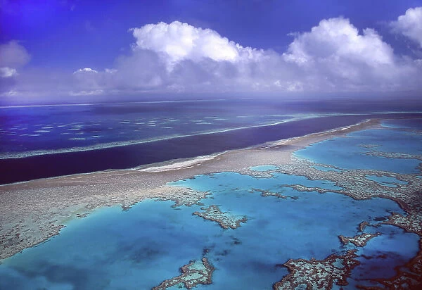 Elevated view of Great Barrier Reef