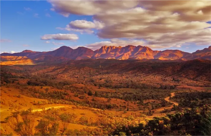 Framed Print : An elevated view, showing the gravel road winding its way through the Bunaroo Valley, Flinders ranges national park, South Australia Framed Print : An elevated view, showing the gravel road winding its way through the Bunaroo Valley, Flinders ranges national park, South Australia