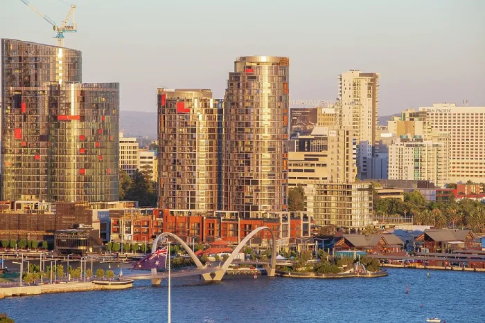 Framed Print : Elizabeth Quay and Central Business District, Perth - Western Australia