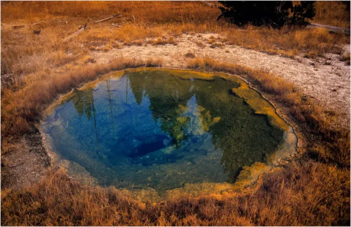 Framed Print : Emerald pool Yellowstone National Park, Wyoming, United States