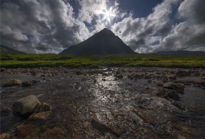 Framed Print : Etive River sunstar