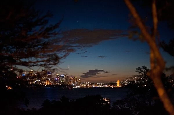 Evening landscape of Sydney Harbour