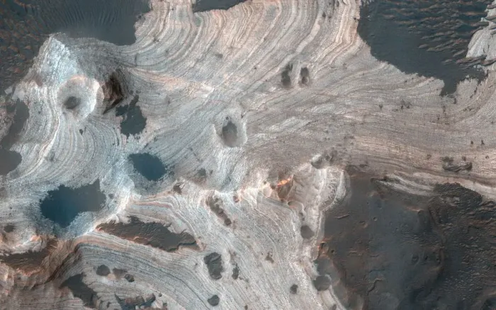 Framed Print : Exquisite Layering on Mars