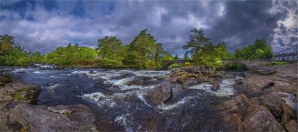 Falls of Dochart situated in the small village of Killin, Central highlands of Scotland