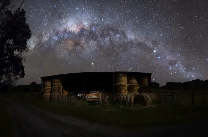 Framed Print : Farm shed night sky Framed Print : Farm shed night sky