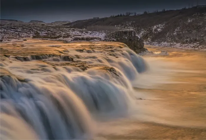 Framed Print : Faxafoss waterfall, Central Iceland